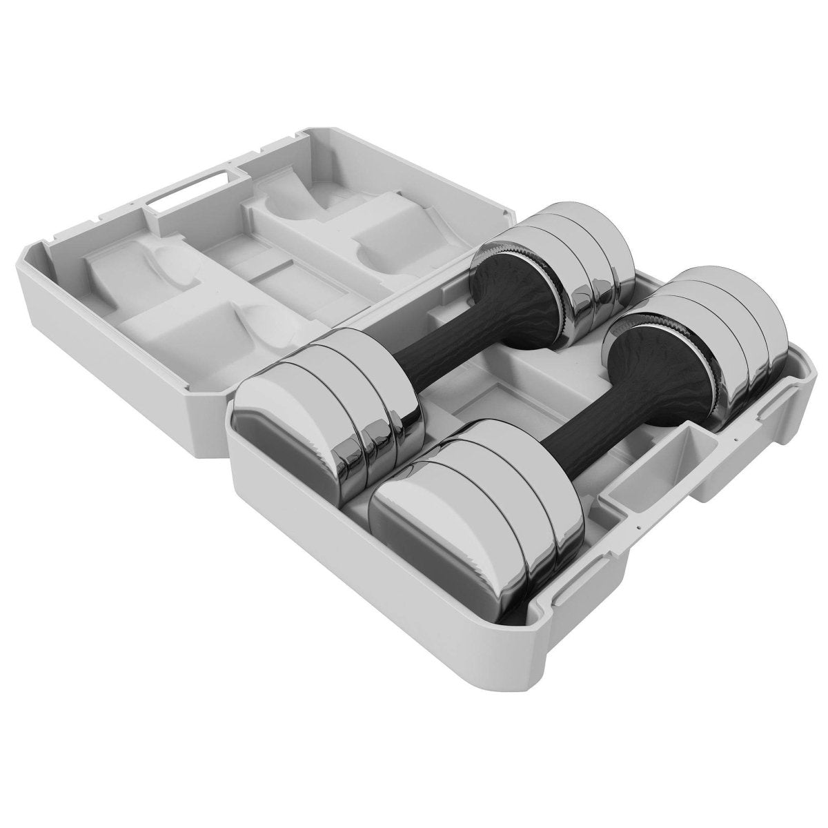 SPORTNOW Adjustable Dumbbells Weights Set With Storage Box, 10kg X 2 - NashPull