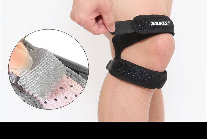 Sports Silicone Patella Belt Compression Protection Patella Running Mountaineering Breathable Basketball Knee Pads - NashPull