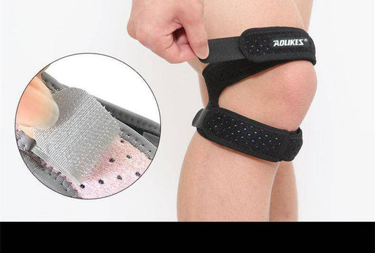 Sports Silicone Patella Belt Compression Protection Patella Running Mountaineering Breathable Basketball Knee Pads - NashPull