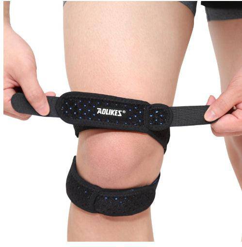 Sports Silicone Patella Belt Compression Protection Patella Running Mountaineering Breathable Basketball Knee Pads - NashPull