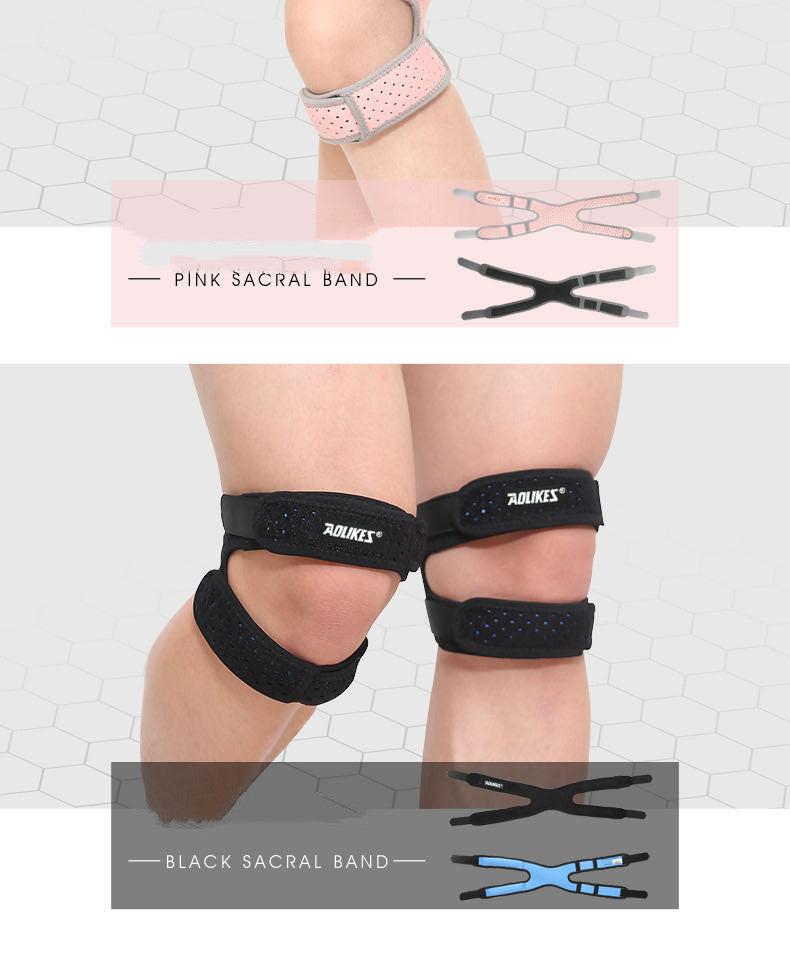 Sports Silicone Patella Belt Compression Protection Patella Running Mountaineering Breathable Basketball Knee Pads - NashPull