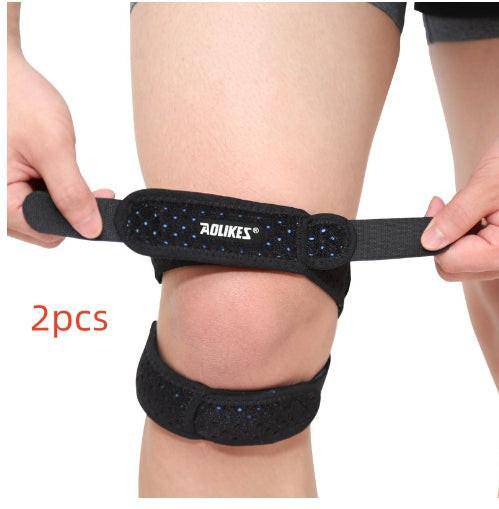 Sports Silicone Patella Belt Compression Protection Patella Running Mountaineering Breathable Basketball Knee Pads - NashPull