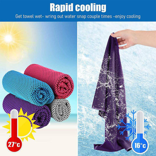 Sports Towel Physical Cooling Microfiber Instant Cool Ice Face Towels For Gym Swimming Yoga Running Cycling Quick Drying Towel - NashPull