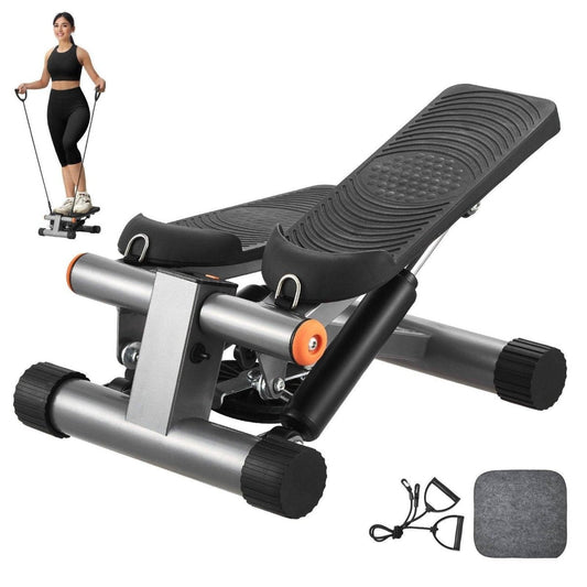 Stair Stepper, Mini Stepper For Exercise At Home, Hydraulic Fitness Stepper With Resistance Bands, Full Body Workout Cardio Equipment, Stair Climber With LCD Monitor, 330LBS Load Capacity - NashPull