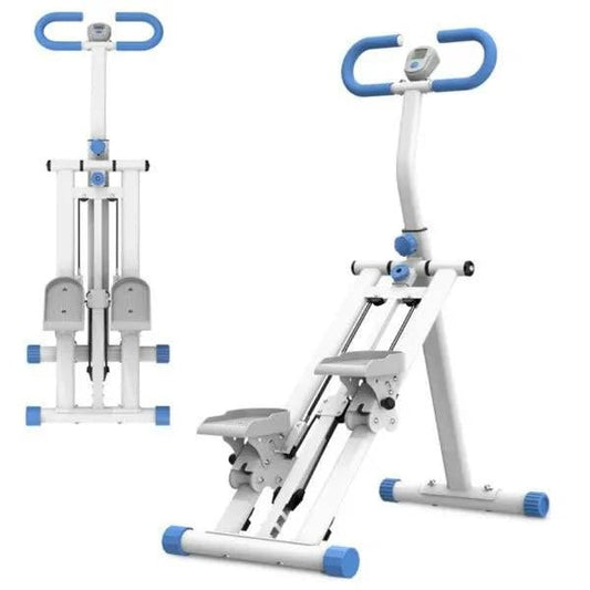 Stair Stepper With Resistance Home - Upgrade Vertical Climber Workout Machine For Full - Body Exercise Climber Fitness Equipment With Stable Frame Adjustable Handlebar - Blue Not Support Self - pick Up - NashPull