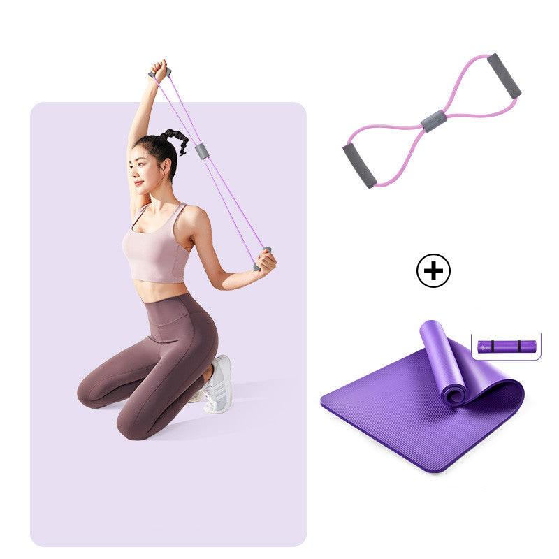 Upright Yoga Mats For Men And Women Yu Ka Thickened Widened And Lengthened Non - slip Yoga Mat Floor Mats Home Dance Three - Piece Set - NashPull