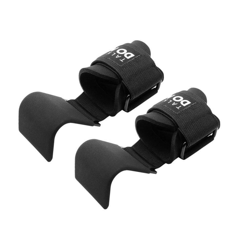 Weight Lifting Hook Grips Padded With Wrist Wraps Hand - Bar Powerlifting Gloves Heavy Duty Pull - ups Hooks Gym Training Straps - NashPull