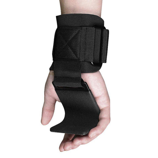 Weight Lifting Hook Grips Padded With Wrist Wraps Hand - Bar Powerlifting Gloves Heavy Duty Pull - ups Hooks Gym Training Straps - NashPull