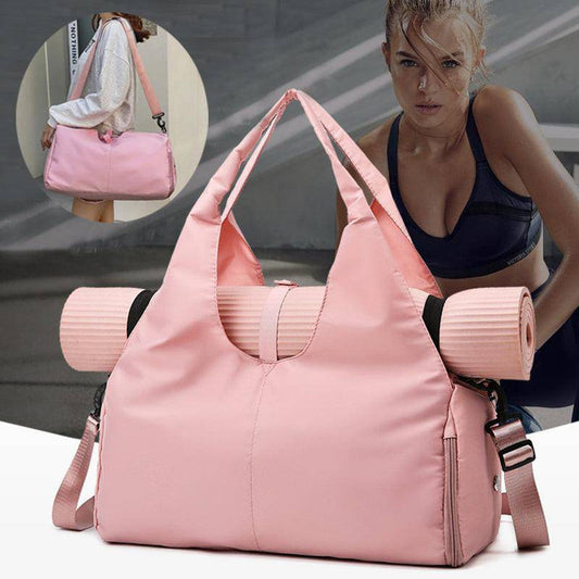 Women Yoga Bag Sports Fitness Dry And Wet Separation Large Capacity Storage Travel Bags Can Carry Yoga Mats - NashPull