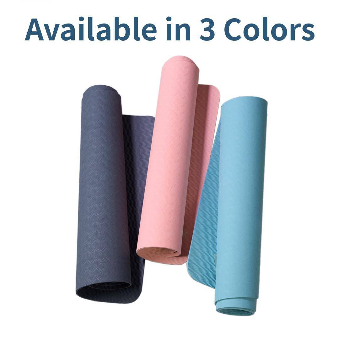 Yoga Mat, Exercise Yoga Mat With Non - Slip Design, Professional TPE Exericise Mat, 72 X 24 Multi - Purpose Workout Mat For Women, Pilates Fitness And Floor Exercises - NashPull