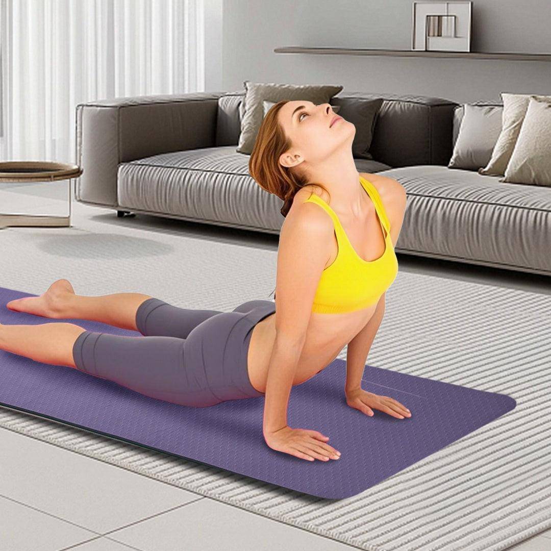 Yoga Mat, Exercise Yoga Mat With Non - Slip Design, Professional TPE Exericise Mat, 72 X 24 Multi - Purpose Workout Mat For Women, Pilates Fitness And Floor Exercises - NashPull
