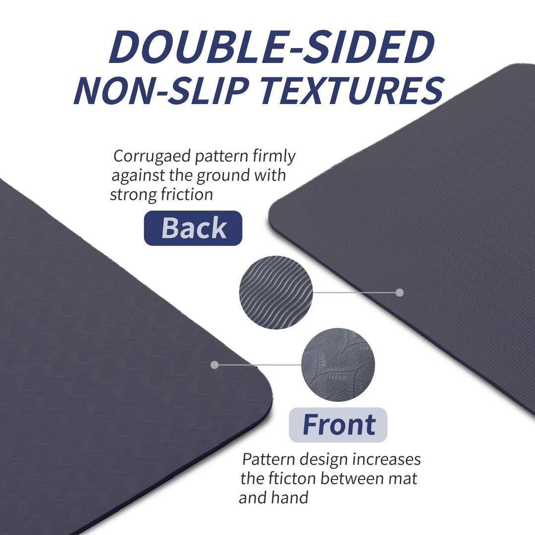 Yoga Mat, Exercise Yoga Mat With Non - Slip Design, Professional TPE Exericise Mat, 72 X 24 Multi - Purpose Workout Mat For Women, Pilates Fitness And Floor Exercises - NashPull