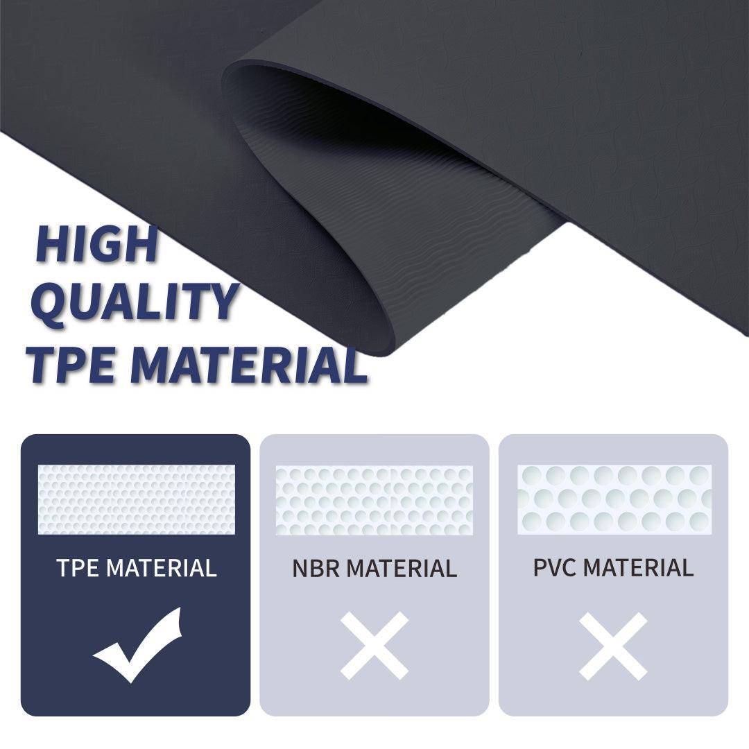 Yoga Mat, Exercise Yoga Mat With Non - Slip Design, Professional TPE Exericise Mat, 72 X 24 Multi - Purpose Workout Mat For Women, Pilates Fitness And Floor Exercises - NashPull