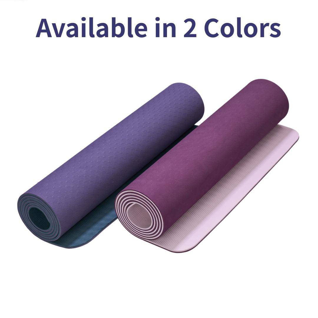 Yoga Mat, Exercise Yoga Mat With Non - Slip Design, Professional TPE Exericise Mat, 72 X 24 Multi - Purpose Workout Mat For Women, Pilates Fitness And Floor Exercises - NashPull