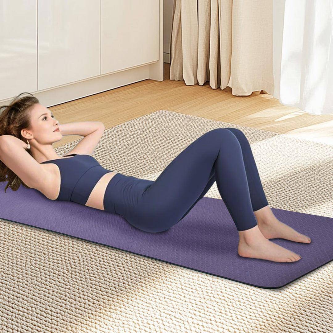Yoga Mat, Exercise Yoga Mat With Non - Slip Design, Professional TPE Exericise Mat, 72 X 24 Multi - Purpose Workout Mat For Women, Pilates Fitness And Floor Exercises - NashPull