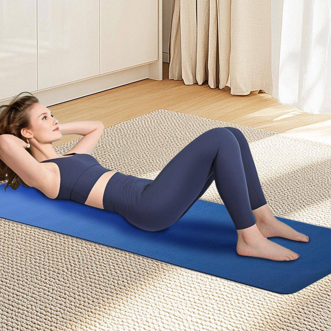 Yoga Mat, Exercise Yoga Mat With Non - Slip Design, Professional TPE Exericise Mat, 72X 24 Multi - Purpose Workout Mat For Women, Pilates Fitness And Floor Exercises - NashPull