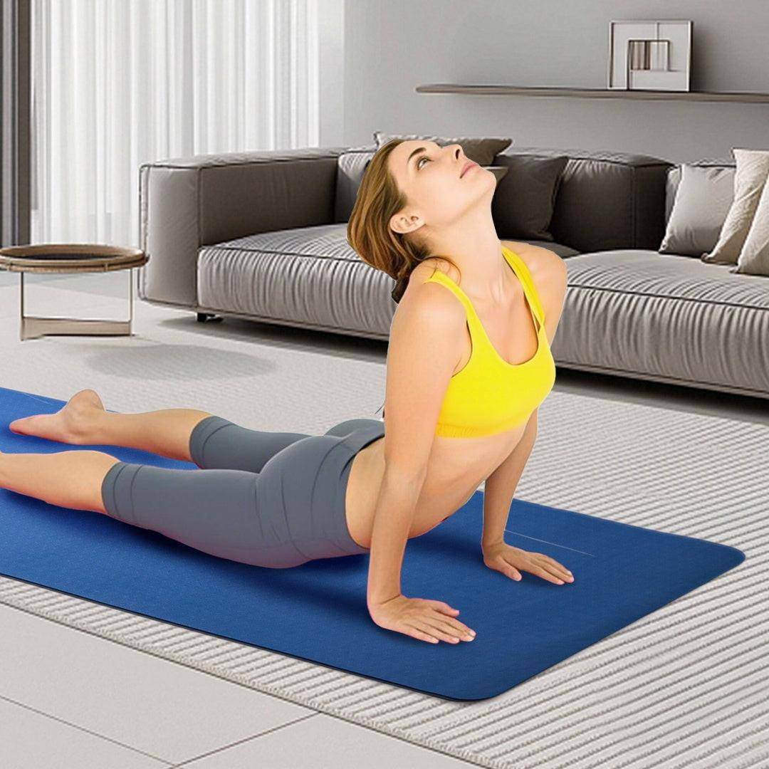 Yoga Mat, Exercise Yoga Mat With Non - Slip Design, Professional TPE Exericise Mat, 72X 24 Multi - Purpose Workout Mat For Women, Pilates Fitness And Floor Exercises - NashPull
